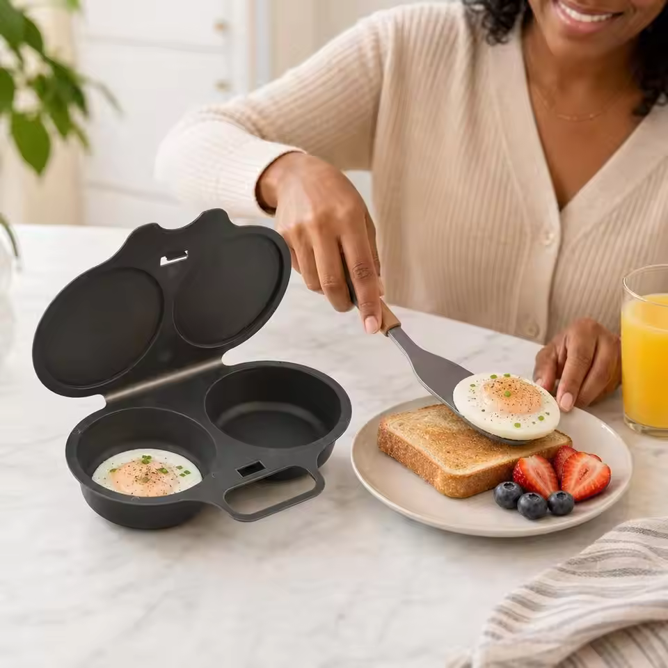 Desayuno con el escalfador de huevos Vitalba